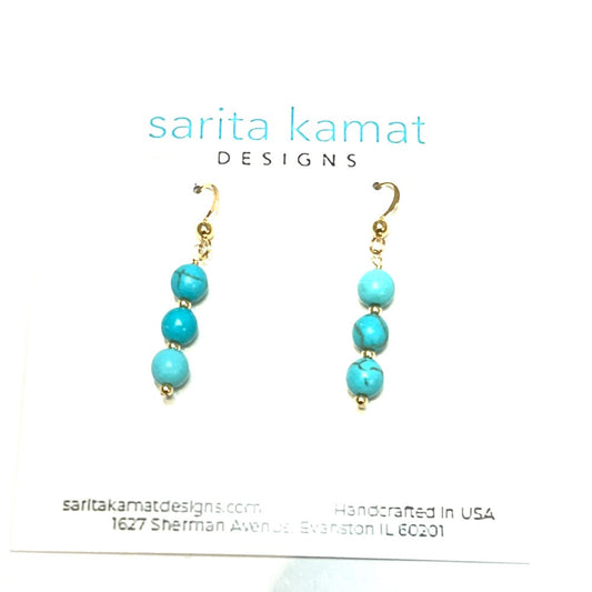Magnesite Earrings 14K Gold Filled - by Sarita Kamat|3804