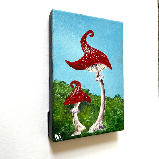 Whimsical Mushroom Field 4x6" -by Emma Campbell|3924