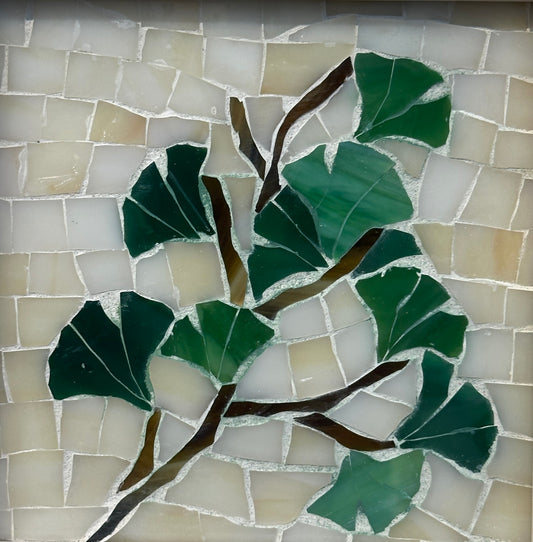 GINGKO LEAVES - mosaic by Vaiju Saraf