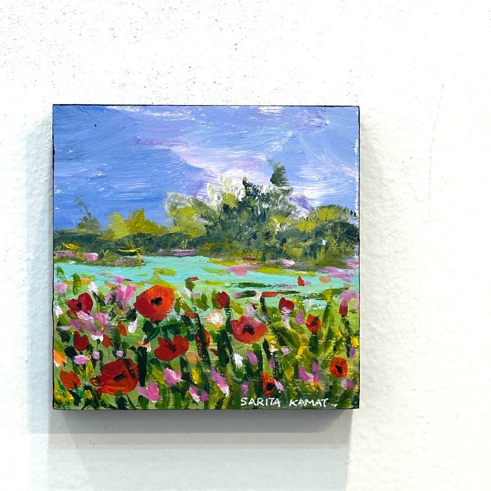 Poppies at the Pond - Sarita Kamat|3408