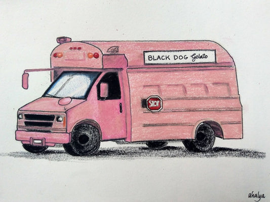 Gelato Truck Print (Framed) - by Ahalya Mandana|5342