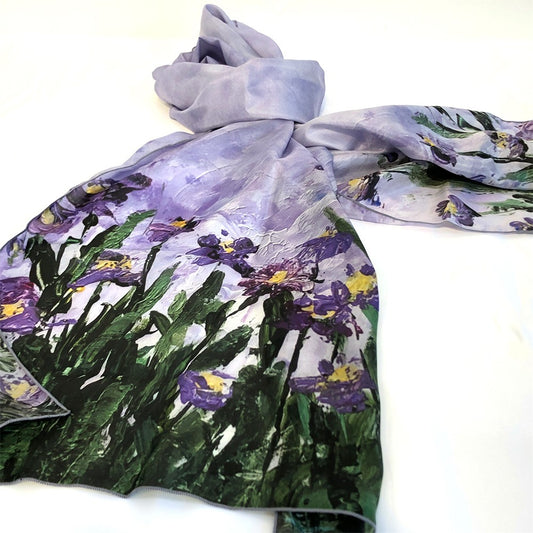 Iris Field Silk Scarf - Sarita Kamat|3651
