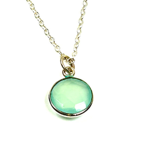 Sea Green Chalcedony Sterling Silver Drop Earrings - by Sarita Kamat Designs|5363