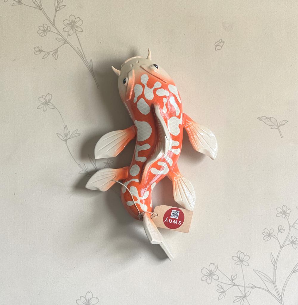 Orange Koi wall fish by Tim Mikus|3835