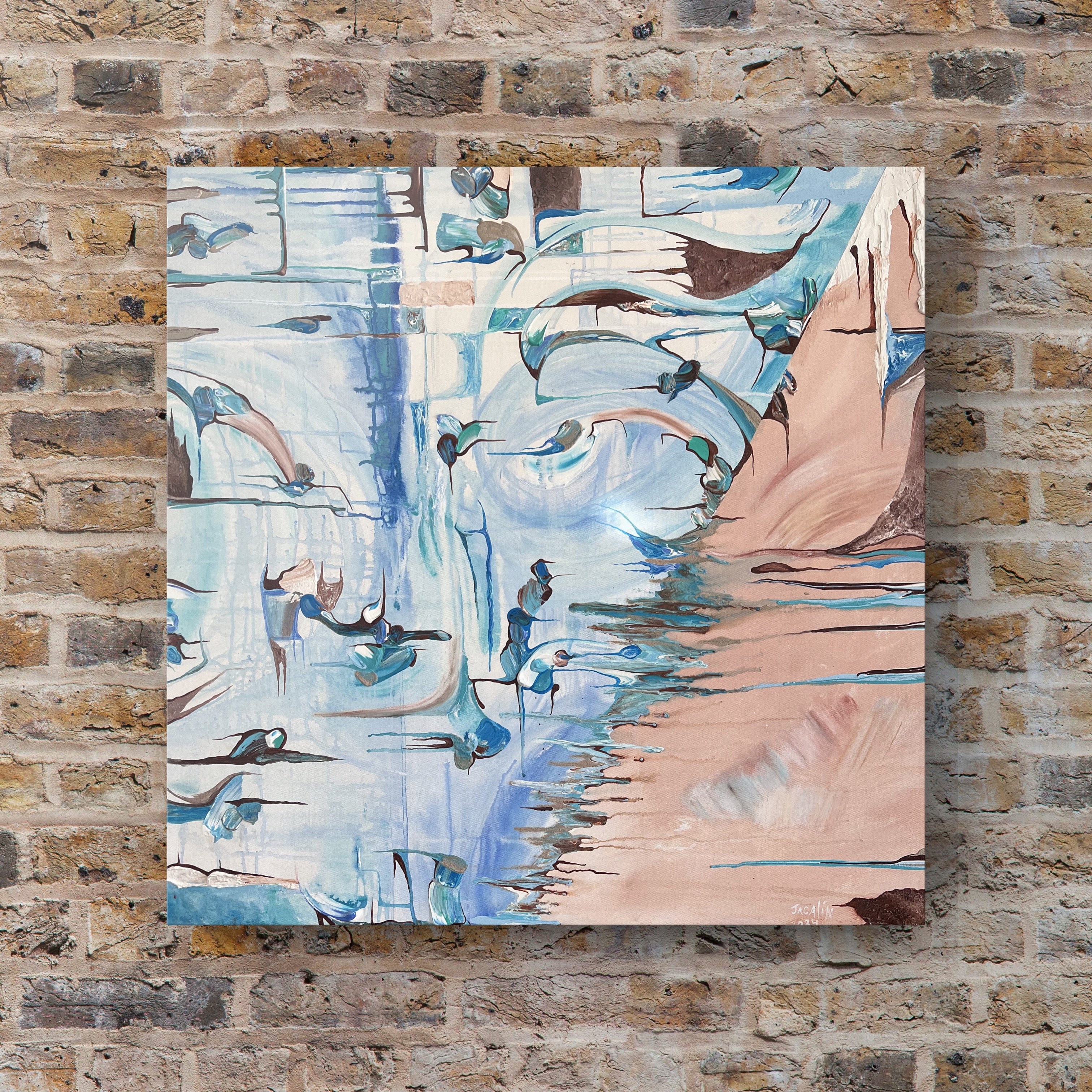 beach-themed painting by Jacalin Oser
