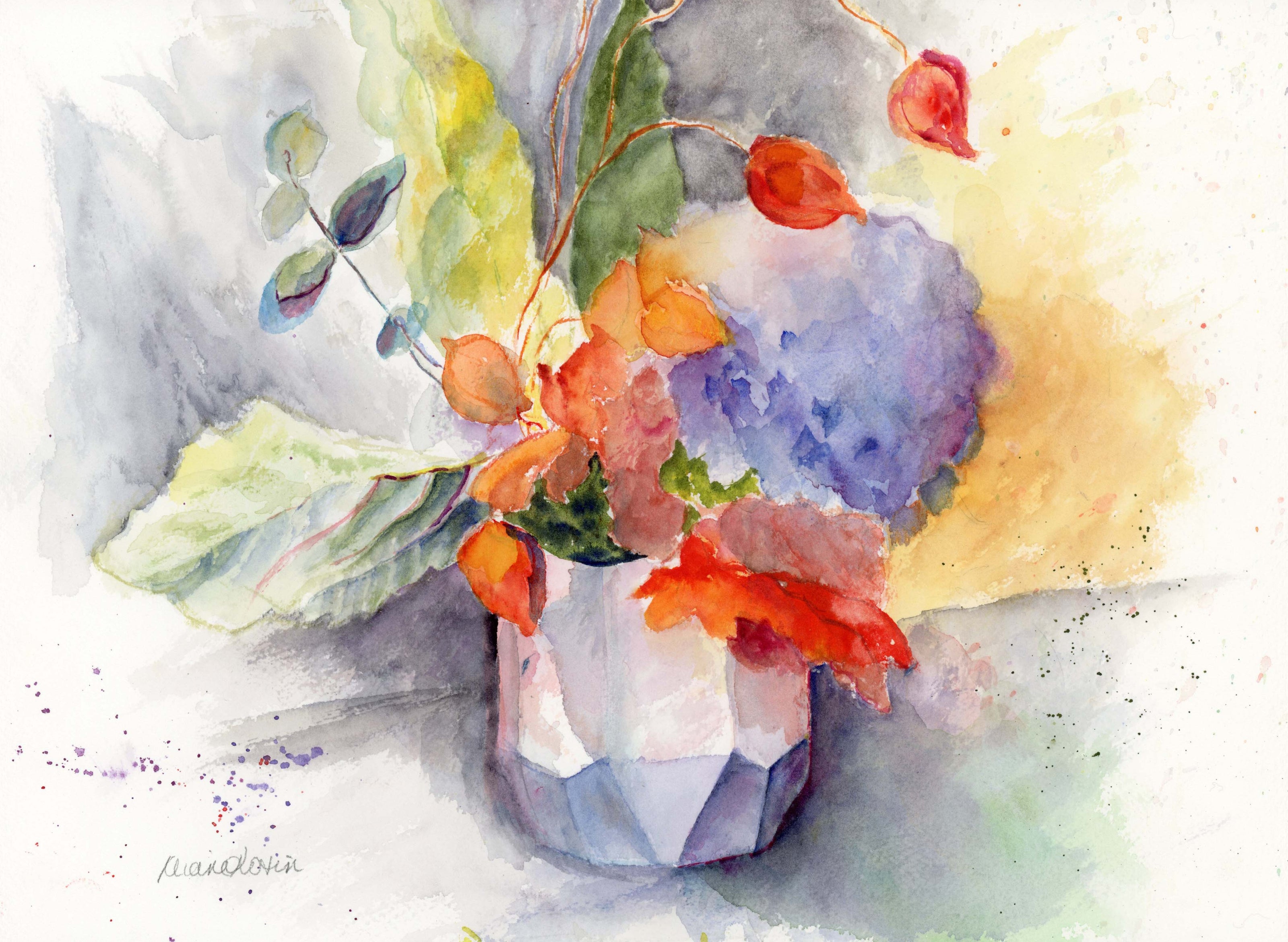 Watercolor painting by Diane Kotin
