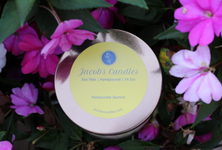 Honeysuckle Jasmine candle from Jacob's Candles
