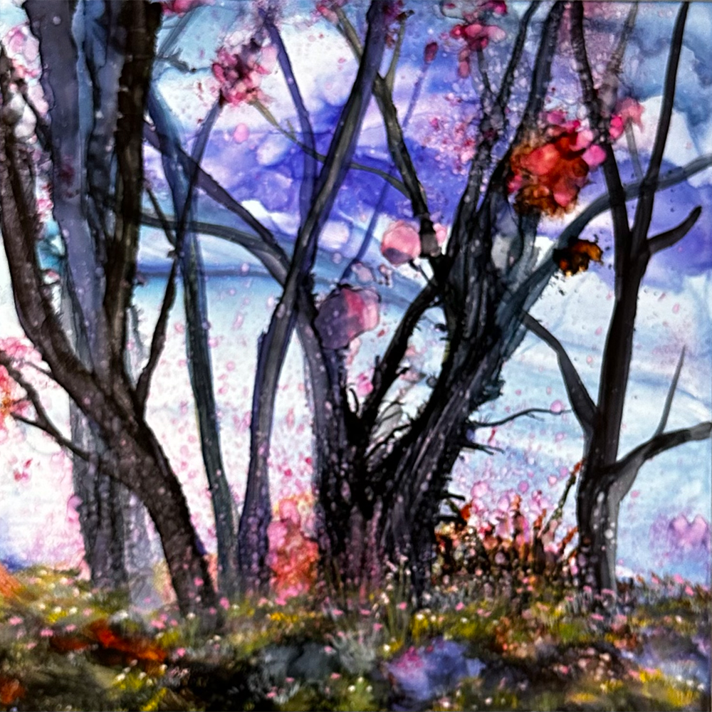 3-Session Alcohol Ink Workshop with Sarita Kamat.
