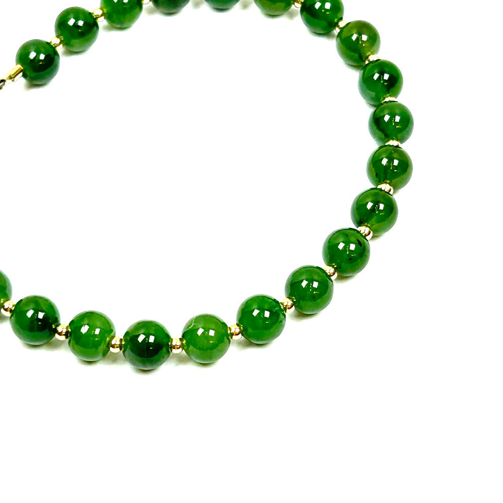 Genuine Russian Jade & 14k Gold-Filled Bracelet - by Sarita Kamat Designs|5713