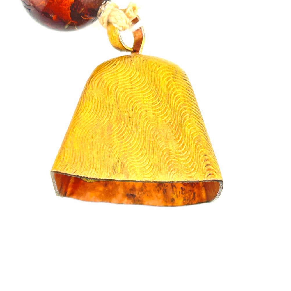 98. Bee bell w/ India glass beads - By Lesa Davis|4307