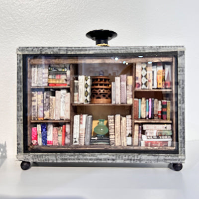 Small bookshelf artwork by Kathleen Toledano