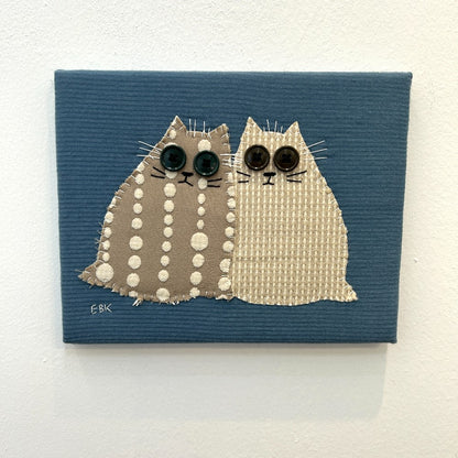 2 Mini Fat Cats #43 - Artist Erin Kennealy|3679