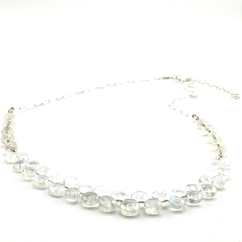 Moonstone Teardrop BEads Necklace SS - by Sarita Kamat Designs|3490