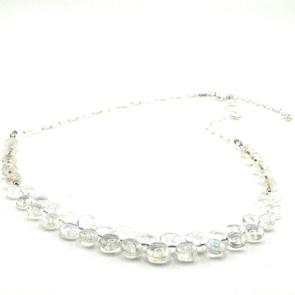 Moonstone Teardrop BEads Necklace SS - by Sarita Kamat Designs|3490