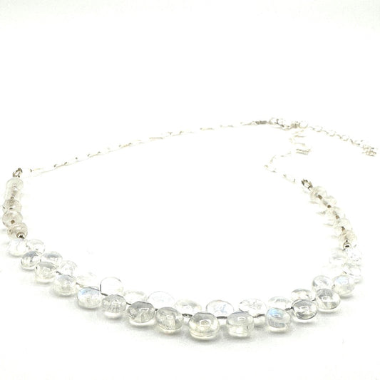 Moonstone Teardrop BEads Necklace SS - by Sarita Kamat Designs|3490