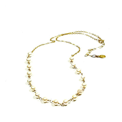 Freshwater Pearl and 14k Gold-Filled Necklace - by Sarita Kamat Designs|4879