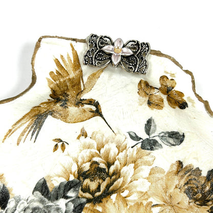 Decoupage Hummingbird Seashell Jewelry Dish - By Iliana C. McKittrick|4657