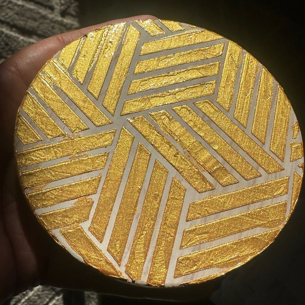 Gold Geometric – Handmade Art Deco Drinkware Coasters - set of 4|4397
