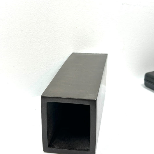 Minimalist Charcoal Concrete Rectangular Vase - by Hirman Ahmed|5568