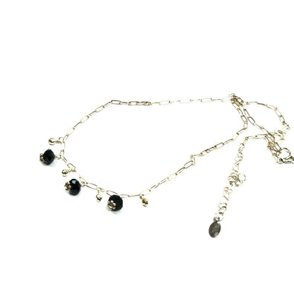 Black Onyx & Sterling Silver Paper Clip Necklace – Sarita Kamat Designs|4586