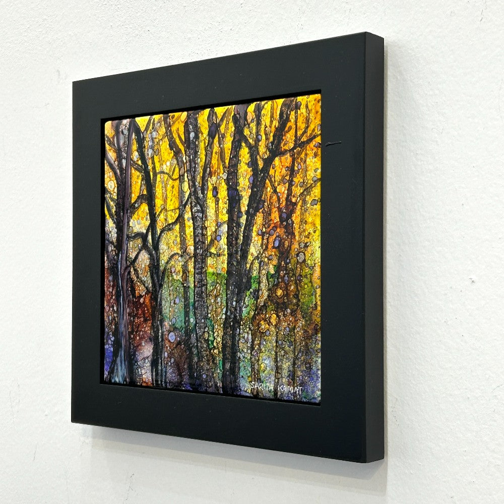 The Enchanted Forest #70 Original Alcohol Ink Forest Painting - by Sarita Kamat Designs|5171