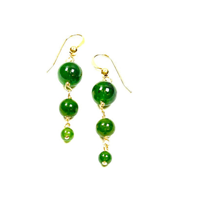 Jade and 14k Gold-Filled Drop Earrings  - by Sarita Kamat Designs|4676