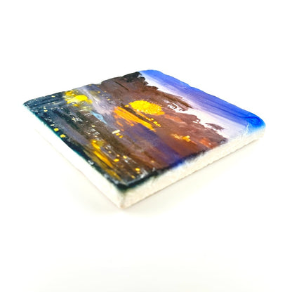 The Fleeting Horizons of Lake Michigan Print Coaster- Printed at Artem|4508