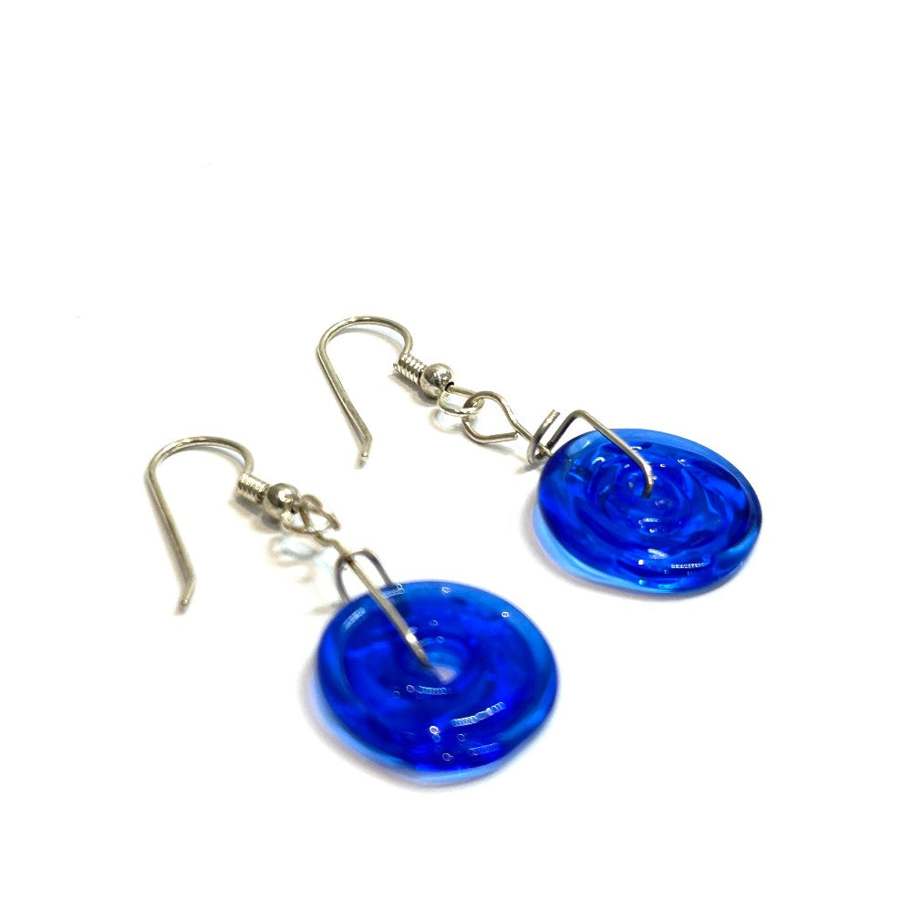 Blue disc earrings - by Terry Nugent|3705