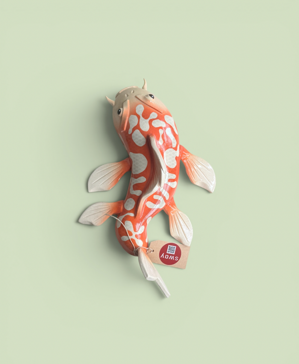 Orange Koi wall fish by Tim Mikus|3834