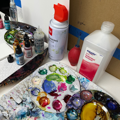 3-Session Alcohol Ink Workshop with Sarita Kamat.