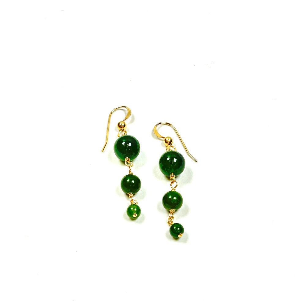 Jade and 14k Gold-Filled Drop Earrings  - by Sarita Kamat Designs|4678