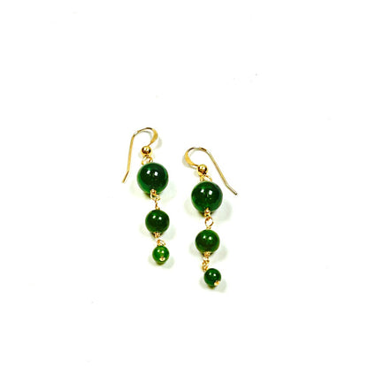 Jade and 14k Gold-Filled Drop Earrings  - by Sarita Kamat Designs|4678