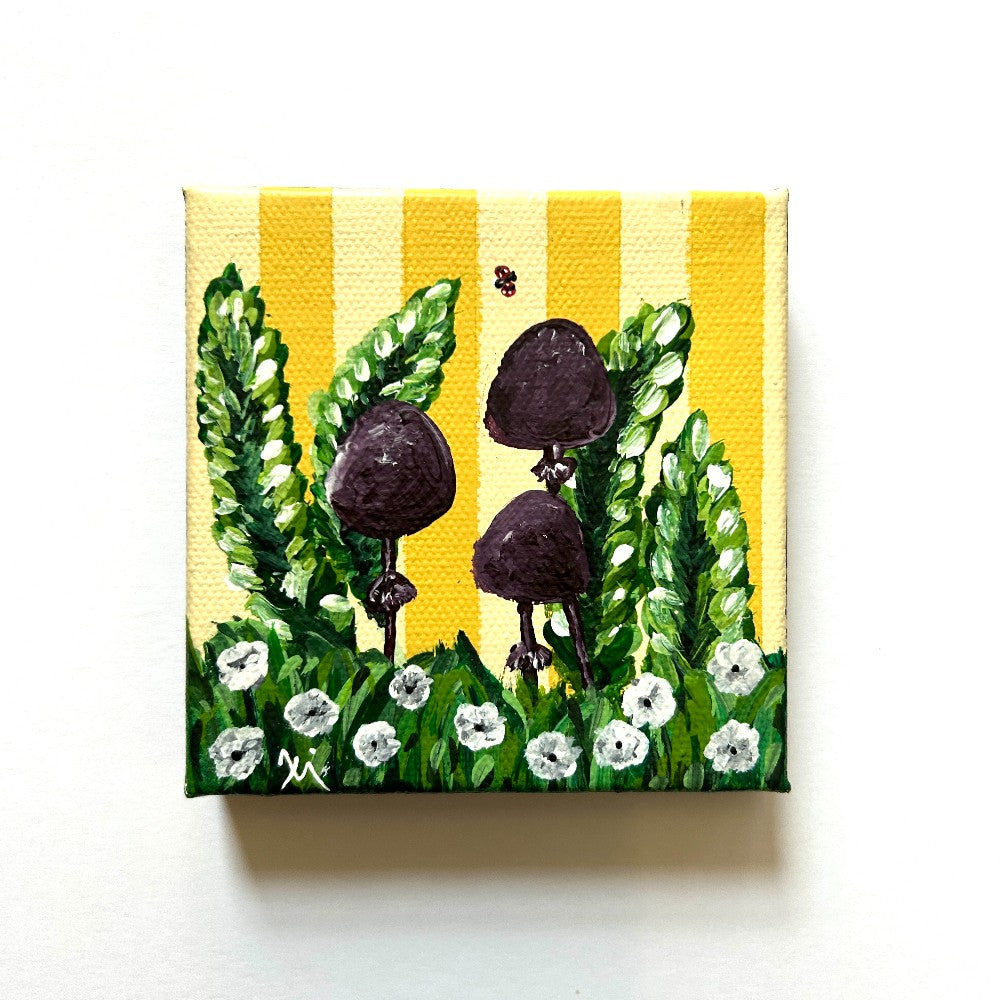 Violet Webcap Yellow 4x4" - by Emma Campbell|3929