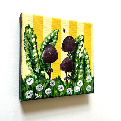 Violet Webcap Yellow 4x4" - by Emma Campbell|3930