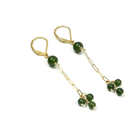 Jade Cascade – Jade and 14k Gold-Filled Earrings - by Sarita Kamat Designs|4627