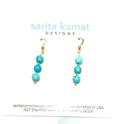 Magnesite Earrings 14K Gold Filled - by Sarita Kamat|3804