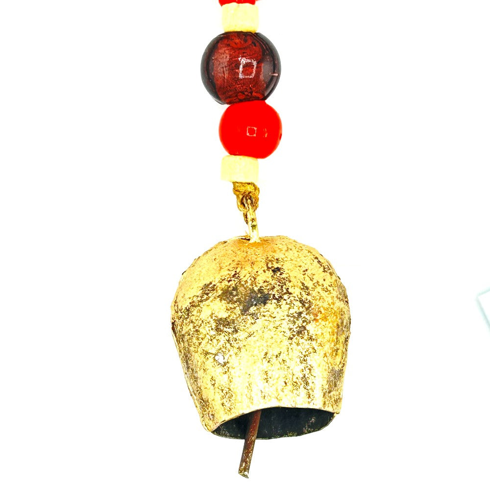 104. Red Cat with India Glass Beads bell - By Lesa Davis|4282