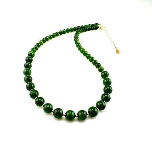 Jade Necklace with 14k gold filled Accents Necklace - by Sarita Kamat|4484