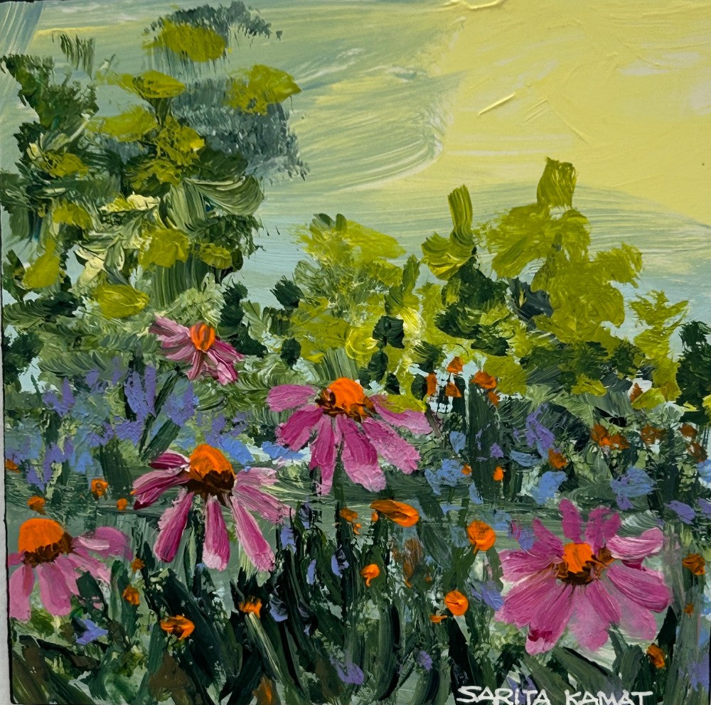Magical Meadows  - Original Acrylic Painting - by Sarita Kamat Designs|5181