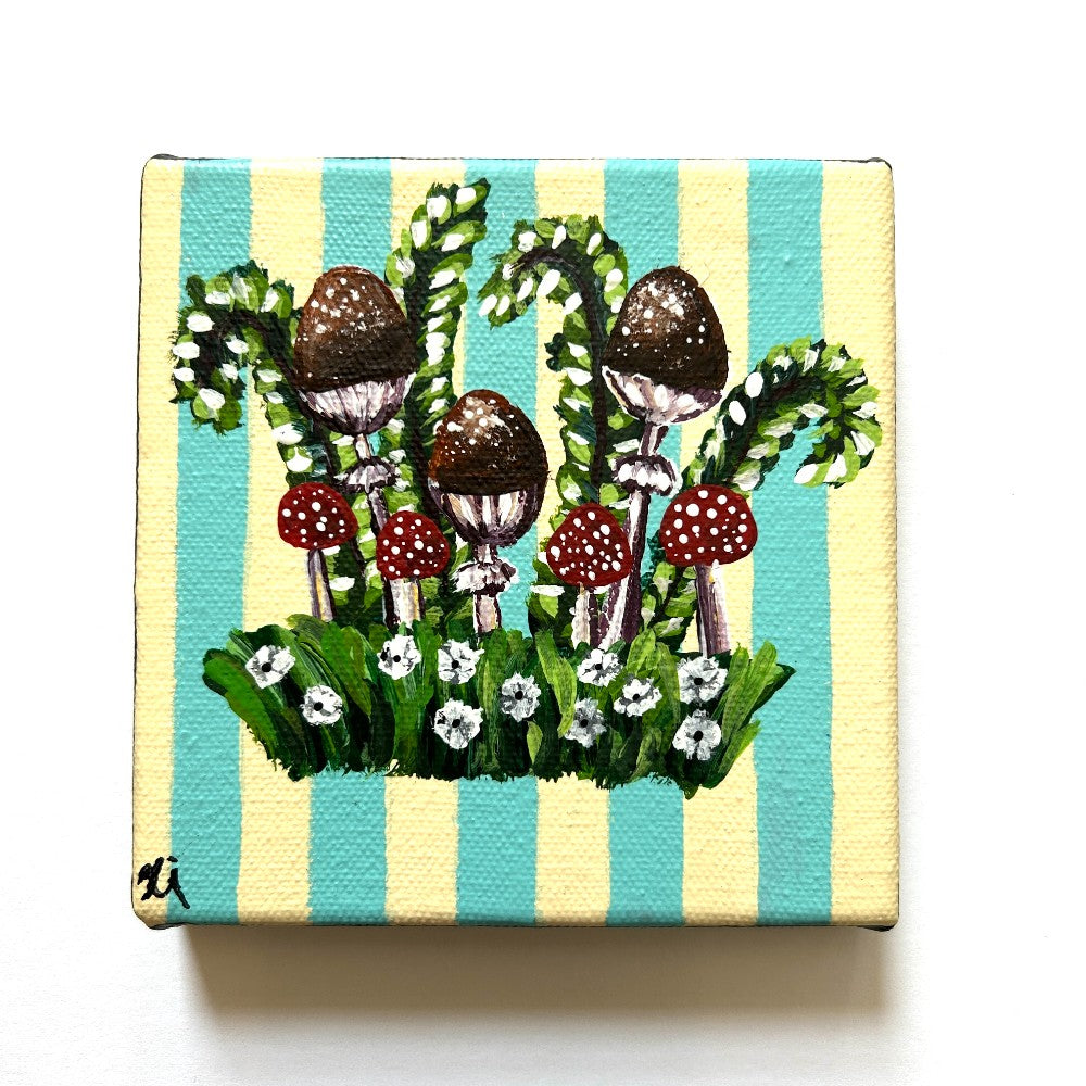 Mixed Button Blue 5x5" - by Emma Campbell|3935