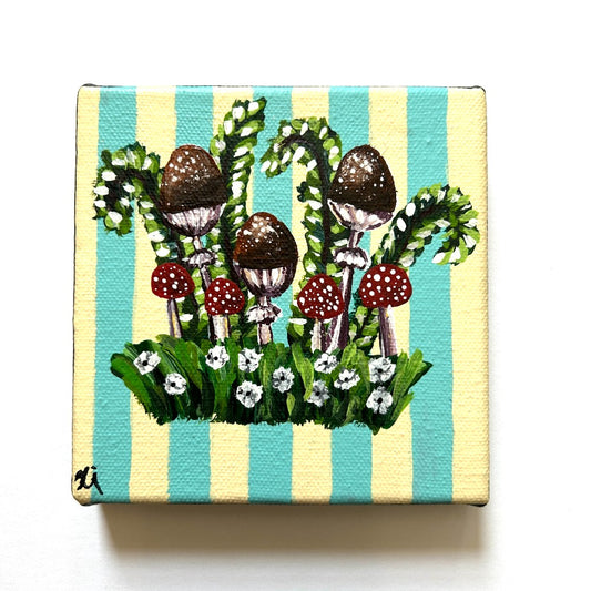 Mixed Button Blue 5x5" - by Emma Campbell|3935