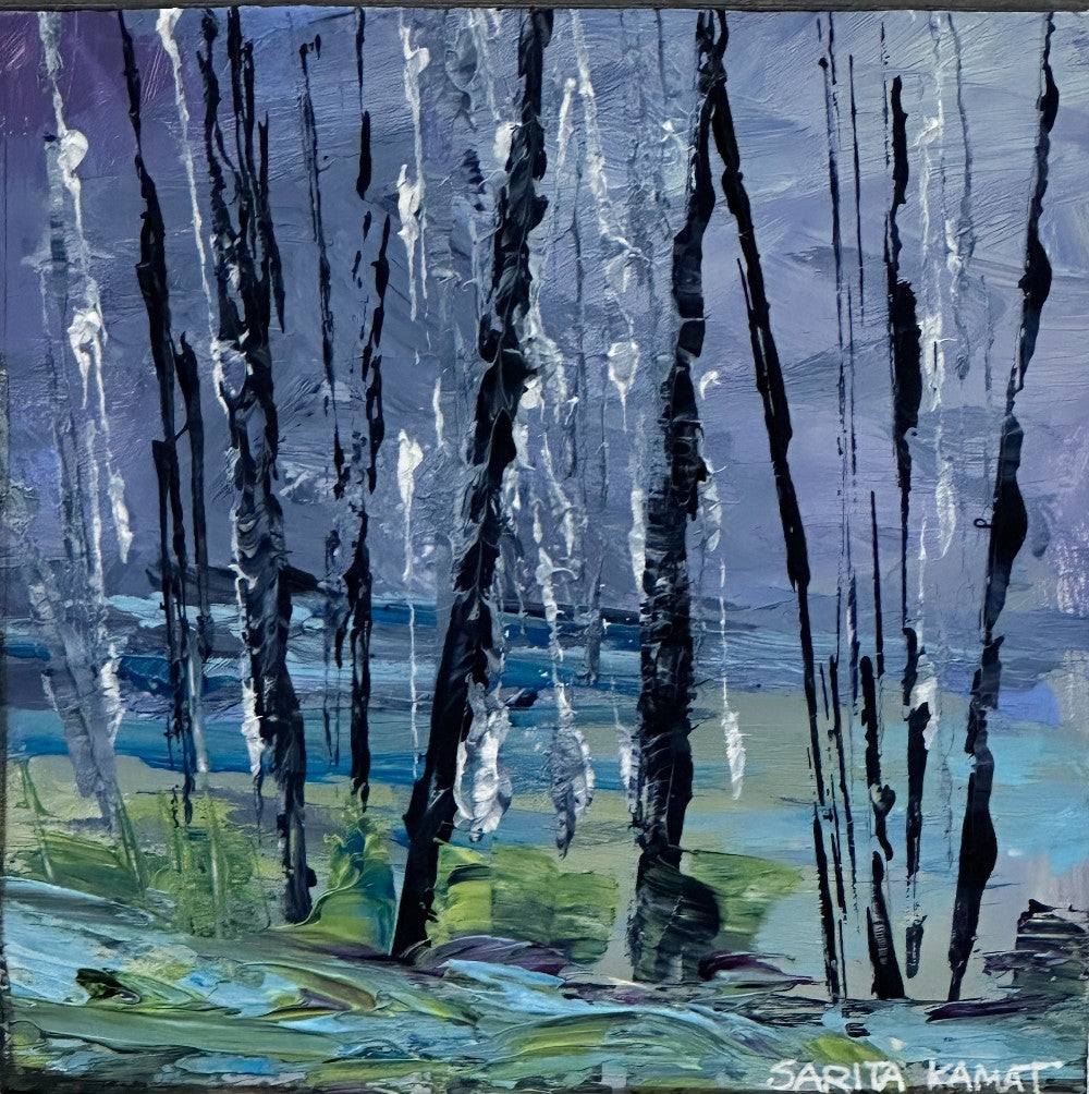 Blue Serenity  - Original Acrylic Painting - by Sarita Kamat Designs|5185