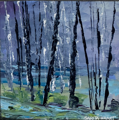 Blue Serenity  - Original Acrylic Painting - by Sarita Kamat Designs|5185