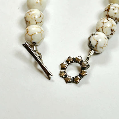 Agate & Howlite Gemstone Necklace – by Sarita Kamat Designs|4583