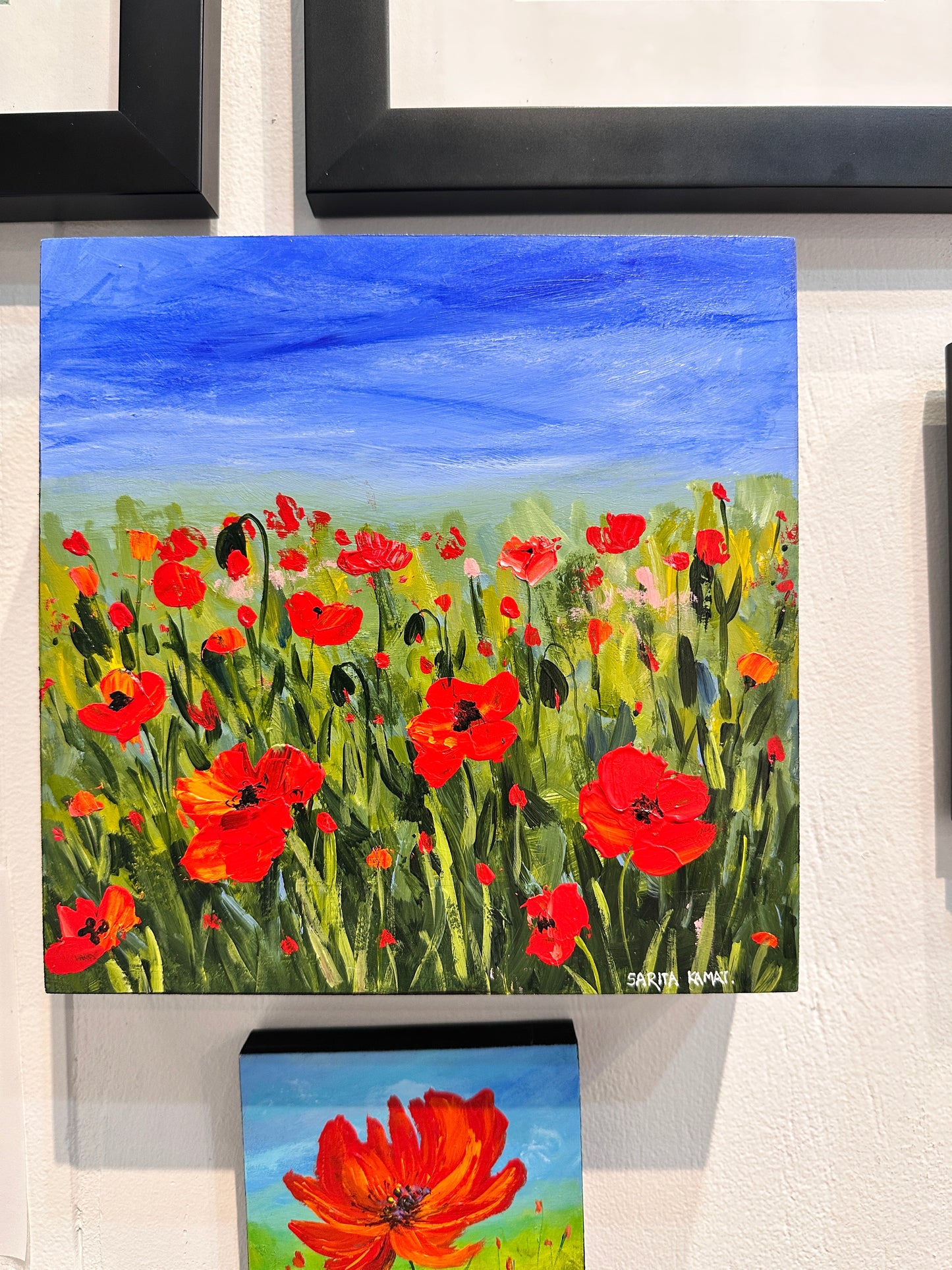07-09-2025 5:00 pm to 7:00 pm  -  PAINTING POPPIES IN ACRYLICS - with Sarita Kamat