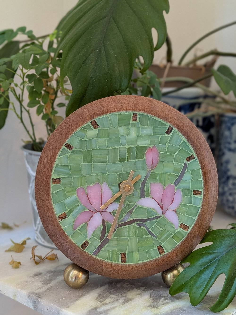 Magnolia clock - by Vaiju Saraf|5018