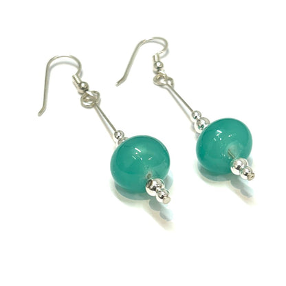 Teal Hollow Earrings by Terry Nugent|3754