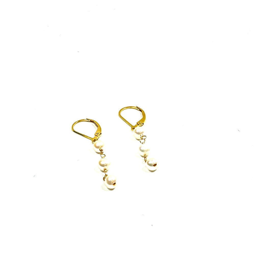 Freshwater Pearl and 14k Gold-Filled Earrings - by Sarita Kamat Designs|4889
