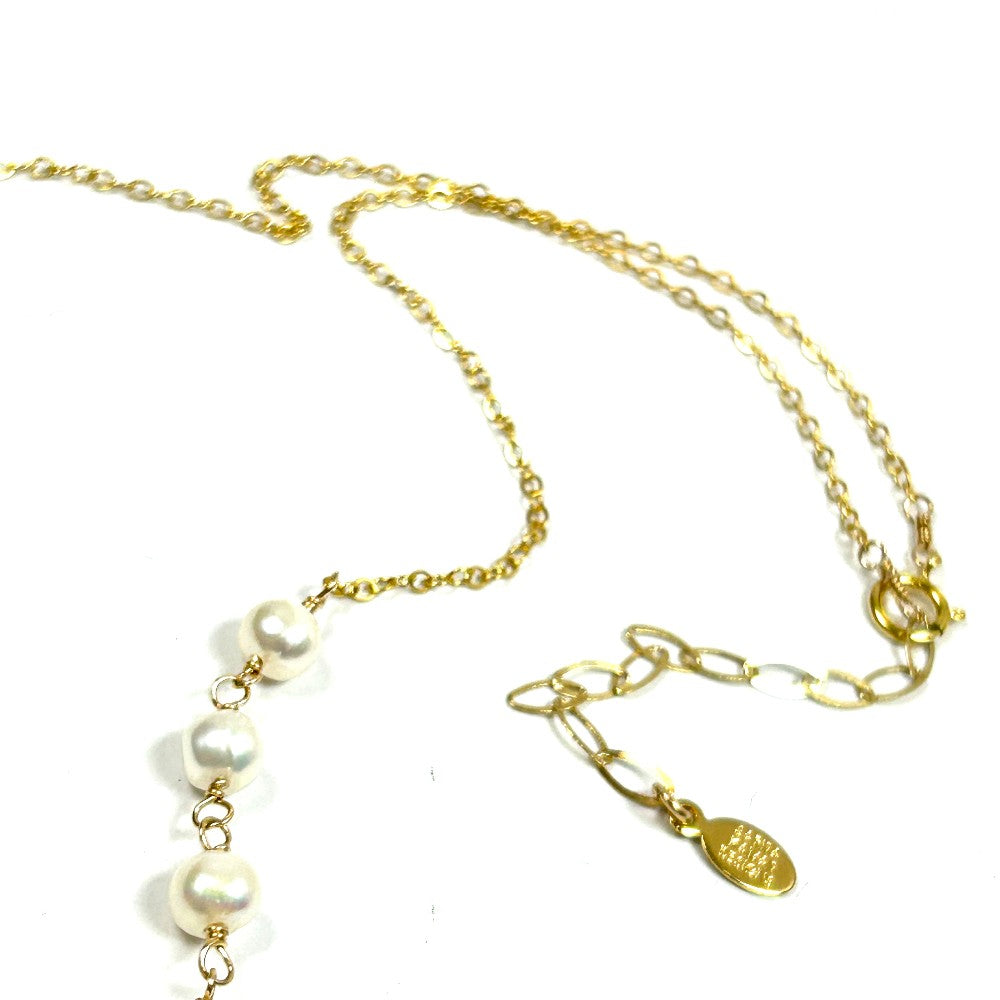 Freshwater Pearl and 14k Gold-Filled Necklace - by Sarita Kamat Designs|4881