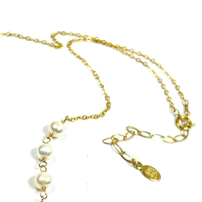 Freshwater Pearl and 14k Gold-Filled Necklace - by Sarita Kamat Designs|4881